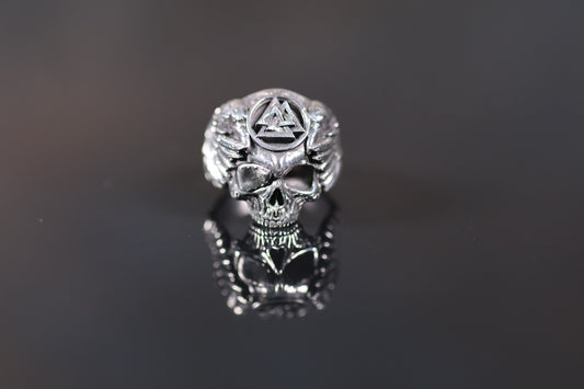 Crow Head Skull Ring