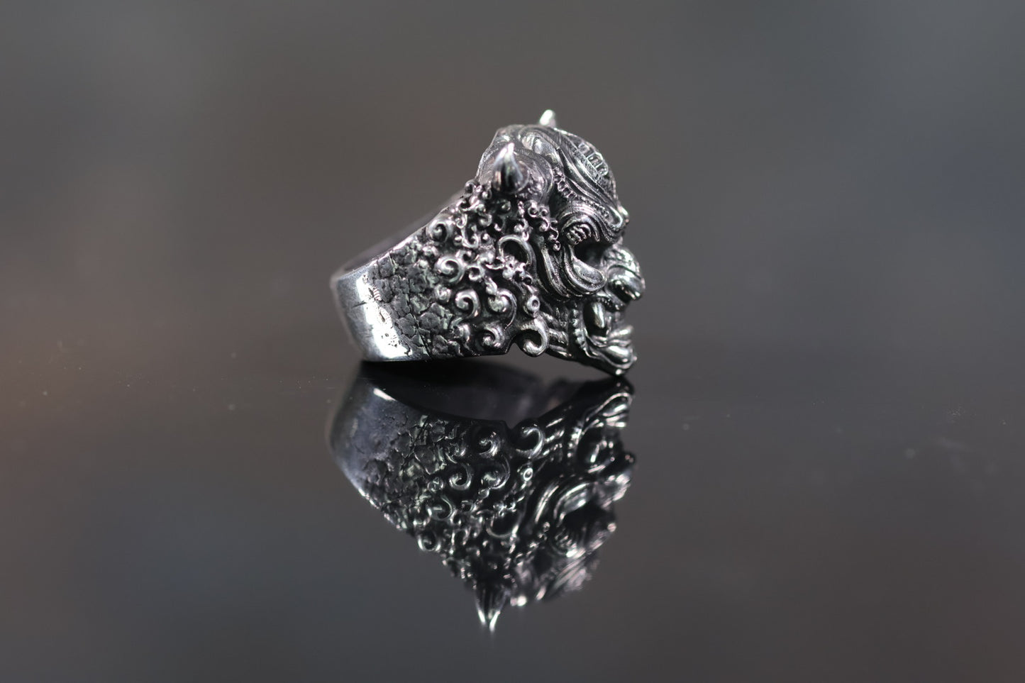 Deamon Head Sterling Silver Ring